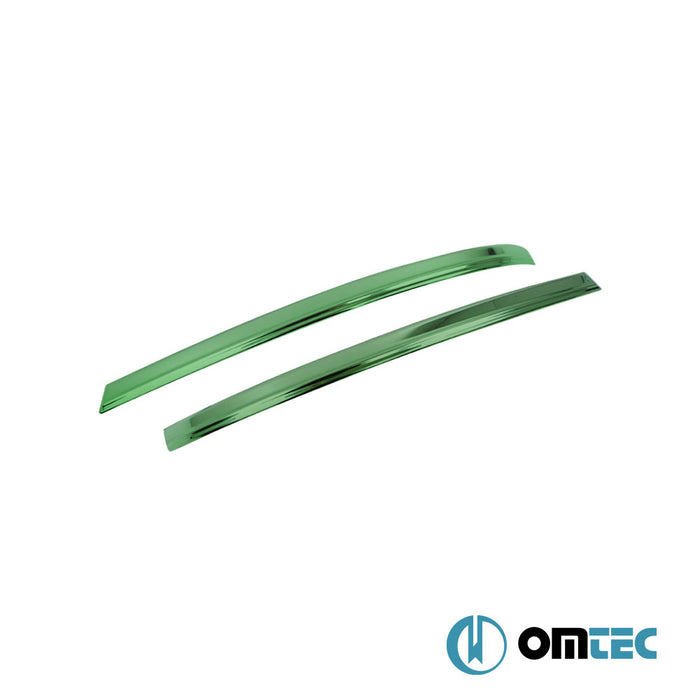 Mirror Trim 2 Pcs. S.Steel (Gloss) (Green) - Volkswagen T5 Caravelle - VAN T5 FL - (2010 - 2015)