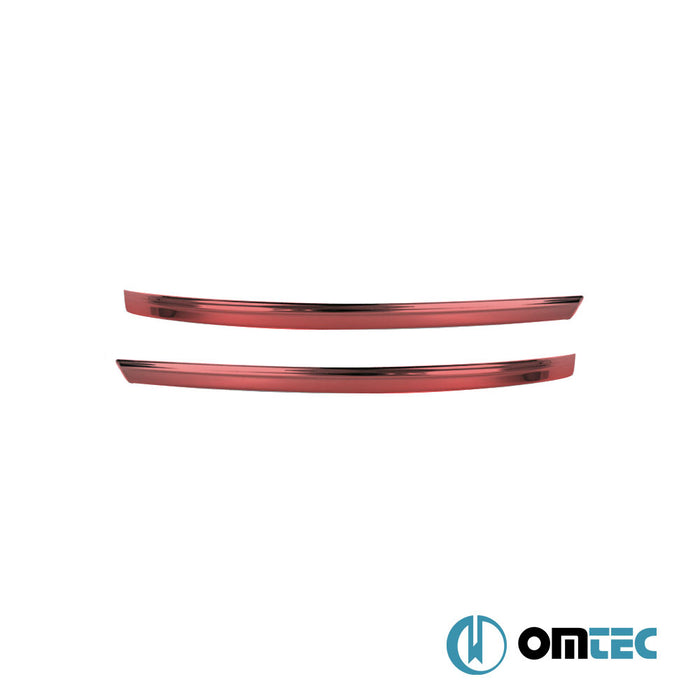 Mirror Trim 2 Pcs. S.Steel (Gloss) (Red) - Volkswagen T5 Transporter - VAN T5 FL - (2010 - 2015)