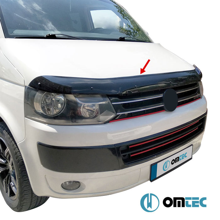 Bonnet Deflector (Black) ABS - Volkswagen T5 Multivan - VAN T5 FL - (2010 - 2015)