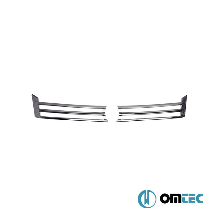 Front Grill 2 Pcs. S.Steel (Gloss) - Volkswagen Caddy - MVN 2K FL - (2010 - 2015)