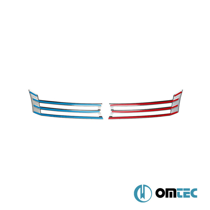 Front Grill 2 Pcs. S.Steel (Gloss) - Volkswagen Caddy - MVN 2K FL - (2010 - 2015)