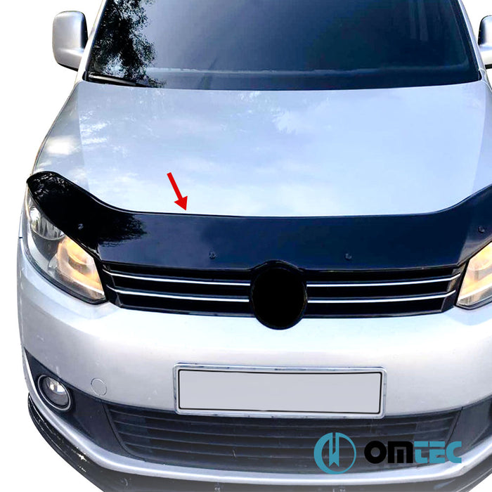 Bonnet Deflector (Black) ABS - Volkswagen Caddy - MVN 2K FL - (2010 - 2015)