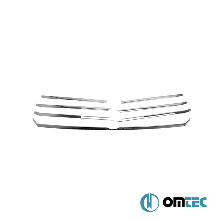 Grille de calandre - Baguettes chromées en inox (Brillant) - 5 pièces - Volkswagen Crafter - VAN 2E FL - (2012 - 2017)