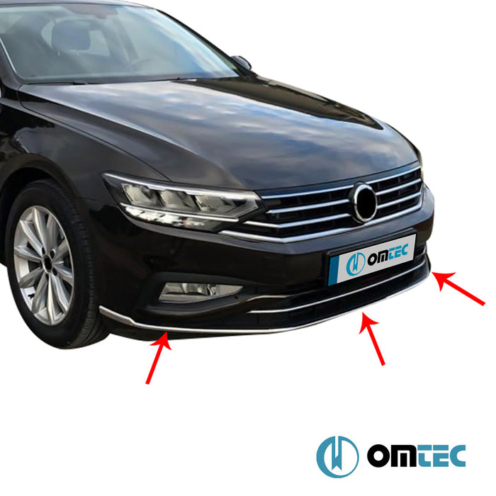 Ön Tampon Çıtası 3 Prç. P.Çelik (Parlak) - Volkswagen Passat - SW 3G(B8) - (2015 - 2019)