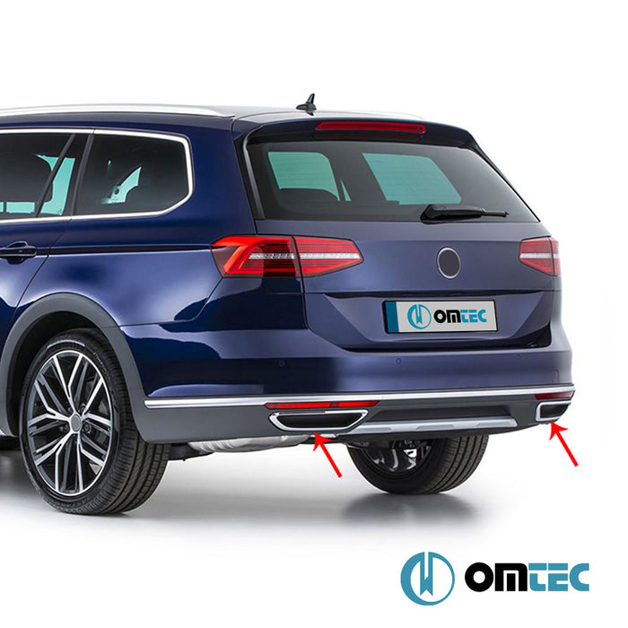 R- Line Egzoz Çerçevesi P.Çelik (Parlak) - Volkswagen Passat - SD 3G(B8) - (2015 - 2019)