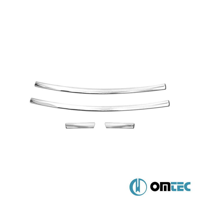 Front Bumper Streamer 4 Pcs. S.Steel (Gloss) - Volkswagen T6 Transporter - VAN T6 FL - (2019 - 2022)