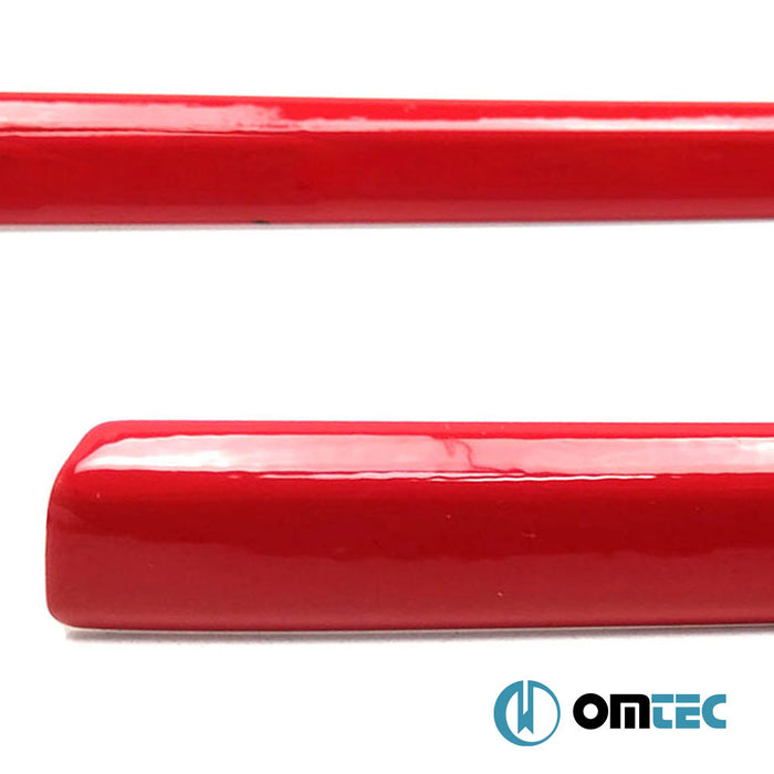 Front Bumper Streamer 3 Pcs. S.Steel (Gloss). (Red) - Volkswagen T6 Caravelle - VAN T6 PRE-FL - (2015 - 2019)