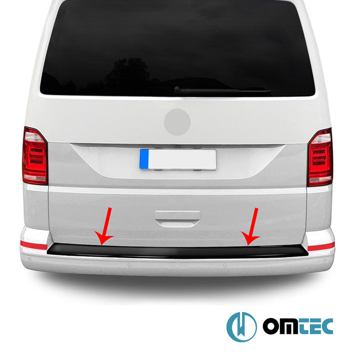 Rear Bumper Sill Cover (ABS Acrylic-Gloss Black) (Tailgate) - Volkswagen T6 Caravelle - VAN T6 - (2015 - 2022)