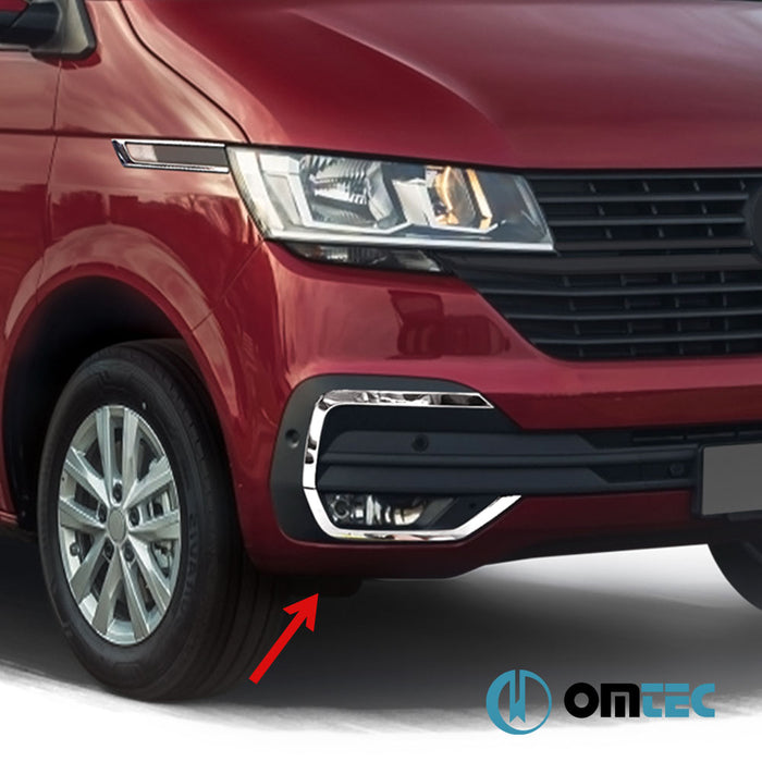 Feu anti brouillard - Contours chromé en inox (Brillant) - 4 pièces - Volkswagen T6 Caravelle - VAN T6 FL - (2019 - 2022)