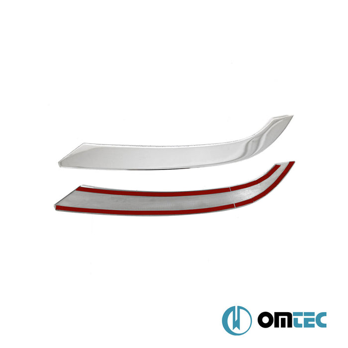 Headlight Lower Trim 2 Pcs. S.Steel (Gloss) - Volkswagen T6 Multivan - VAN T6 FL - (2019 - 2022)