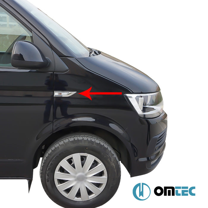 Clignotant latéral - Contours chromé en ABS - 2 pièces - Volkswagen T6 Multivan - VAN T6 PRE-FL - (2015 - 2019)