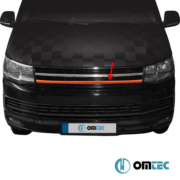 Ön Panjur Alt Çıta P.Çelik (Turuncu) (Logosuz) - Volkswagen T6 Caravelle - VAN T6 PRE-FL - (2015 - 2019)