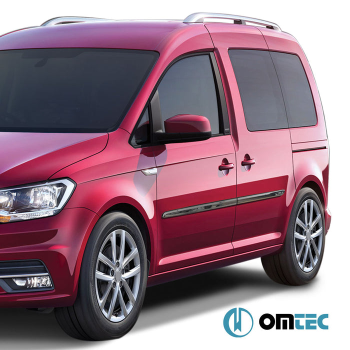 Porte latérale - Baguettes chromées en inox - 4 pièces (Noir) - Volkswagen Touran - MPV 1T FL II - (2010 - 2015)