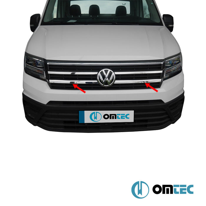 Grille de calandre - Baguette chromée en inox (Brillant) - Volkswagen Crafter - VAN SY - (2017 - )