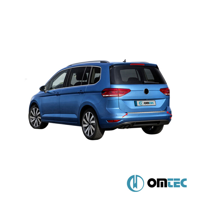 Pare chocs arrière - Seuil chromé en inox (Brossé) - Volkswagen Touran - MPV 5T - (2015 - )