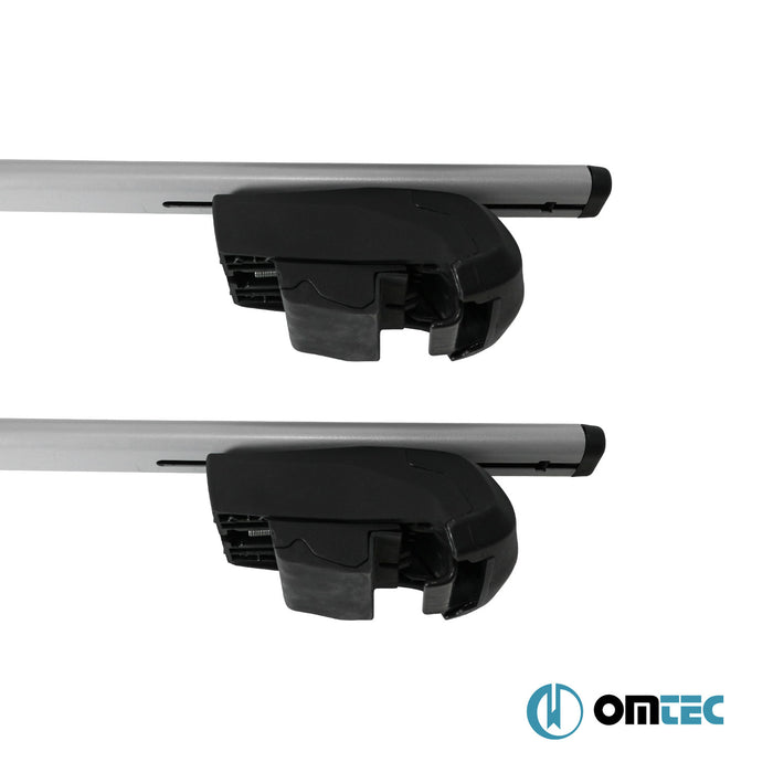 Roof Bar (Solidbar-Beta V2 LITE) Silver 2 Pcs. Steel - Kia Sportage - SUV SL - (2010 - 2015)