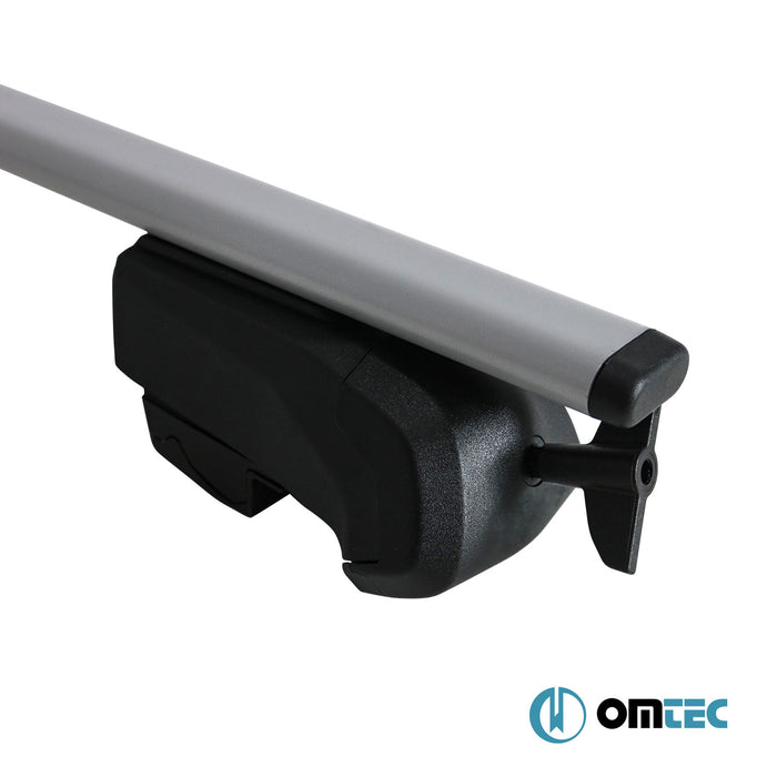 Roof Bar (Solidbar-Beta V2 LITE) Silver 2 Pcs. Steel - Kia Sportage - SUV SL - (2010 - 2015)