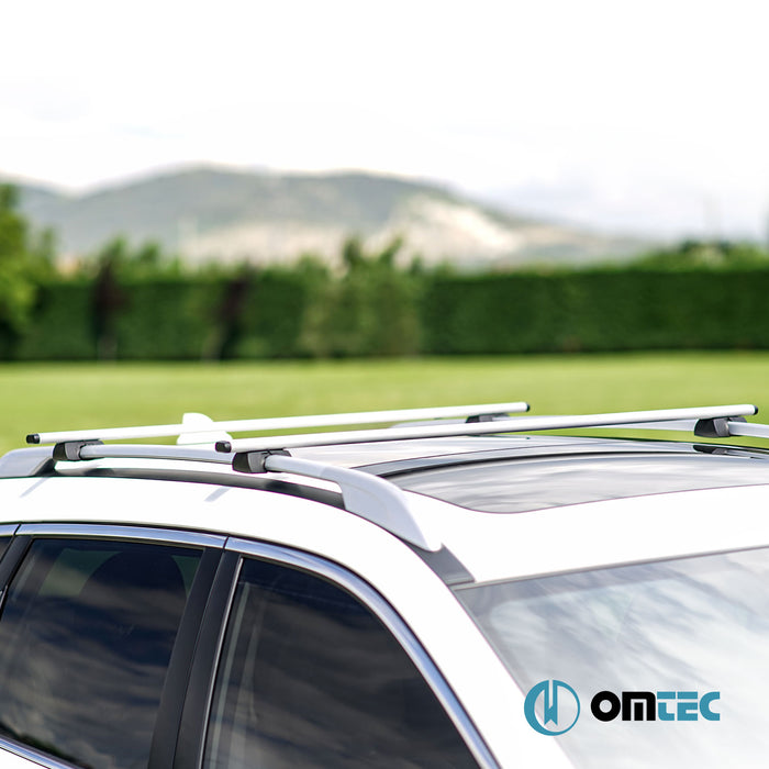 Roof Bar (Solidbar-BLT V1) Silver 2 Pcs. Steel - Kia Sportage - SUV NB - (1993 - 2004)