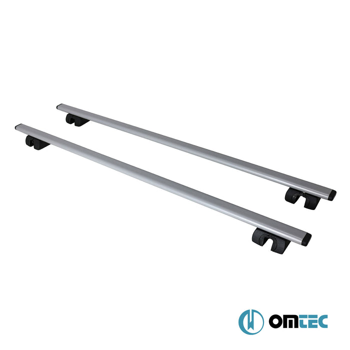 Roof Bar (Solidbar-BLT V1) Silver 2 Pcs. Steel - Kia Sportage - SUV JE/KM - (2004 - 2010)
