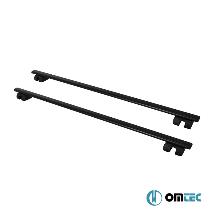 Barres De Toit Transversales (Solidbar-BLT V1) Noir 2 Pcs. Acier - Kia Sportage - SUV NB - (1993 - 2004)