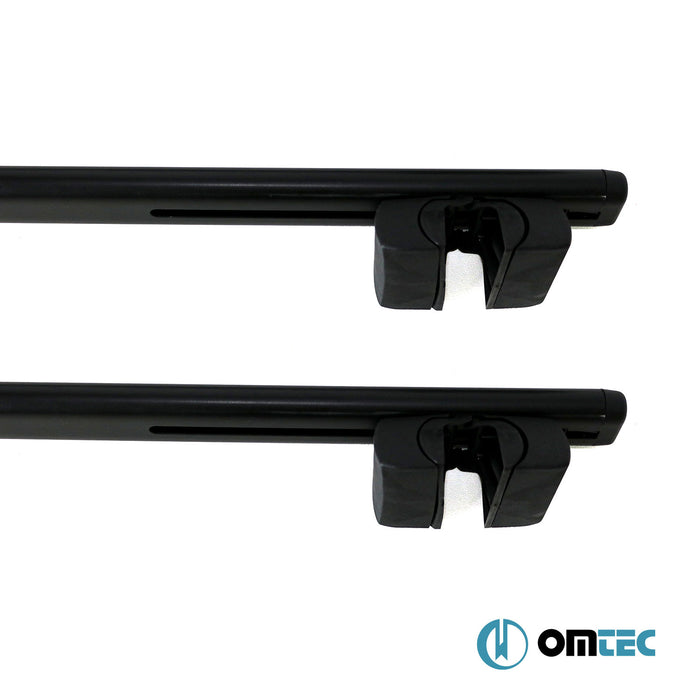 Barres De Toit Transversales (Solidbar-BLT V1) Noir 2 Pcs. Acier - Kia Sportage - SUV NB - (1993 - 2004)