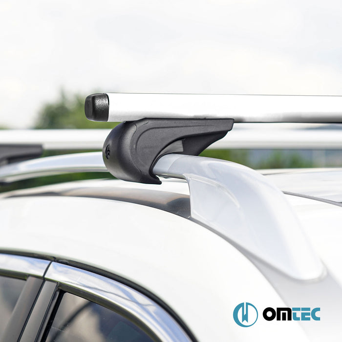 Roof Bar (Solidbar-Alpha V1 LITE) Silver 2 Pcs. Steel - Volvo Xc70 - SW III - (2008 - 2016)