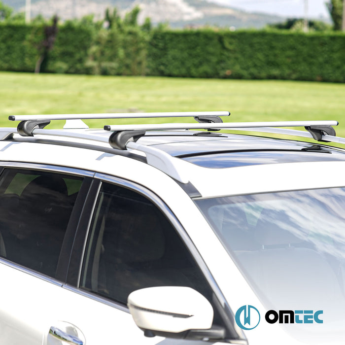 Roof Bar (Solidbar-Alpha V1 LITE) Silver 2 Pcs. Steel - Citroën C-Crosser - SUV EP_ - (2007 - 2012)