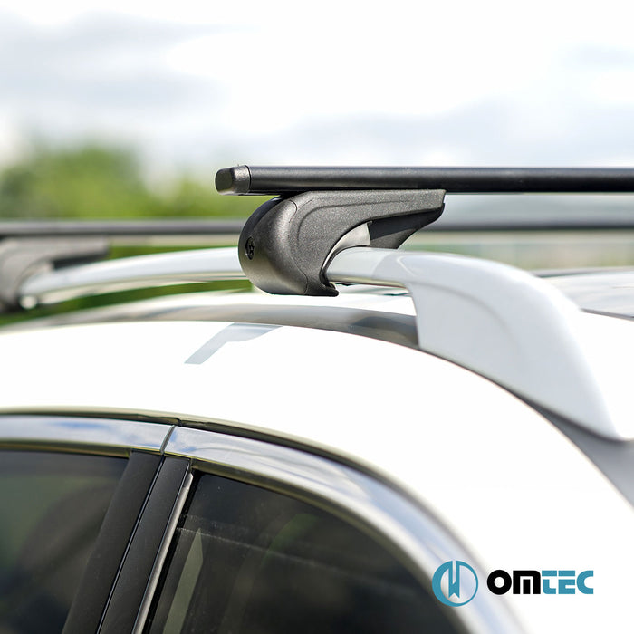 Roof Bar (Solidbar-Alpha V1 LITE) Black 2 Pcs. Steel - Citroën C-Crosser - SUV EP_ - (2007 - 2012)