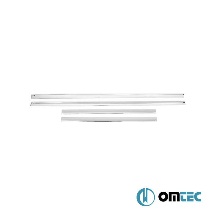 Porte latérale - Baguettes chromées en inox (Brillant) - 4 pièces (950-570mm) - Opel Corsa - HB 5D X15 - (2015 - 2019)