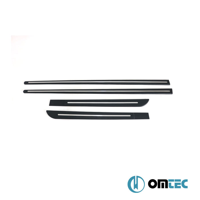 Side Door Streamer 4 Pcs. PP + S.Steel - Renault Latitude - SD L70 - (2010 - 2015)