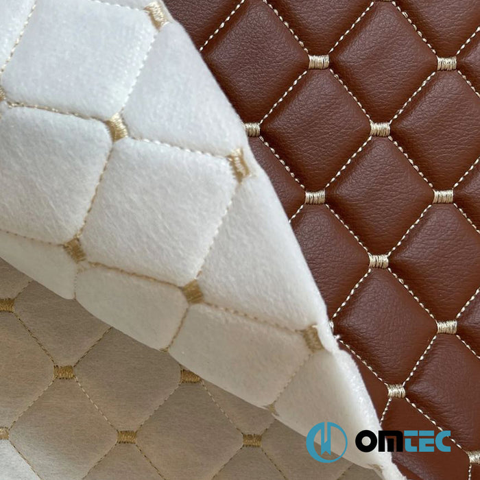 Leather (Brown Leather+Cream Stitch) 140x100 cm - Universal