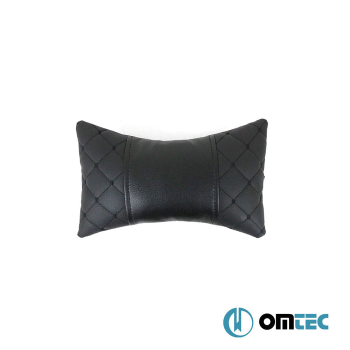 Universal Leather Neck Pillow (Black-Black) - Universal