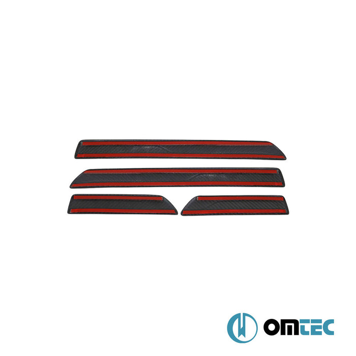 Door Sill Cover 4 Pcs.(Carbon Edition-Short) - Fiat 500L - MPV 351 - (2013 - )