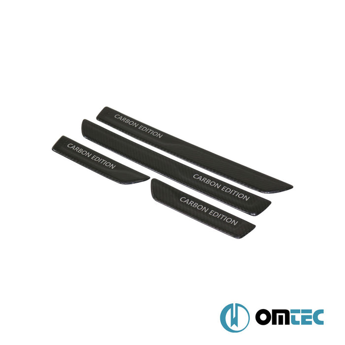 Door Sill Cover 4 Pcs.(Carbon Edition-Long) - Peugeot Partner Tepee - MVN B9 PRE-FL/FL - (2008 - 2015)