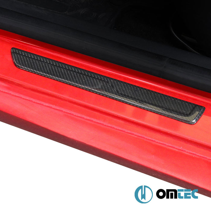 Door Sill Cover 4 Pcs.(Carbon-Long) - Peugeot Partner Tepee - MVN B9 PRE-FL/FL - (2008 - 2015)