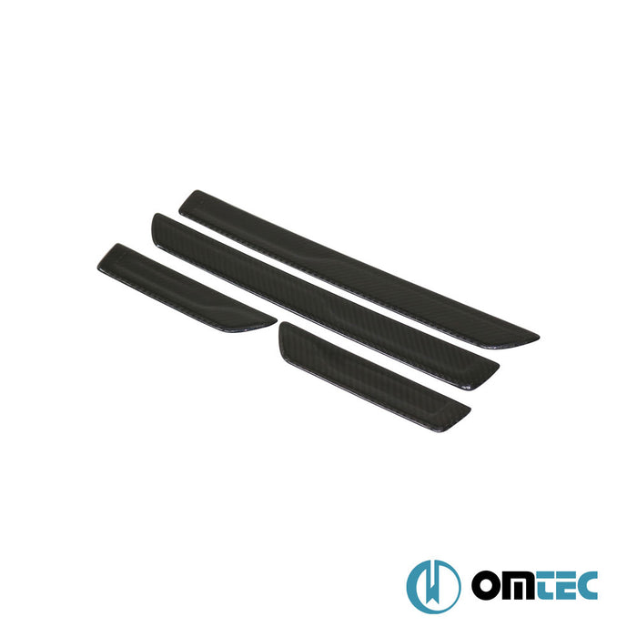 Door Sill Cover 4 Pcs.(Carbon-Long) - Peugeot Partner Tepee - MVN B9 PRE-FL/FL - (2008 - 2015)