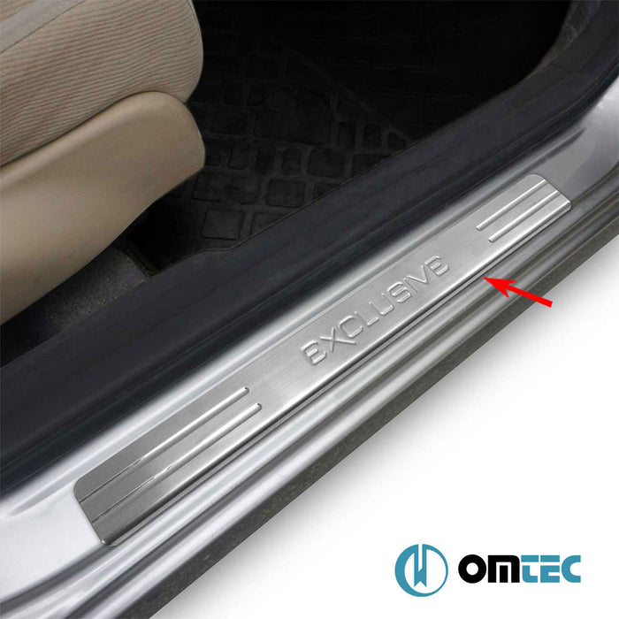 Exclusive Door Sill Cover 4 Pcs. S.Steel (Gloss) - Mini Cooper - HB 3D R56 - (2007 - 2014)