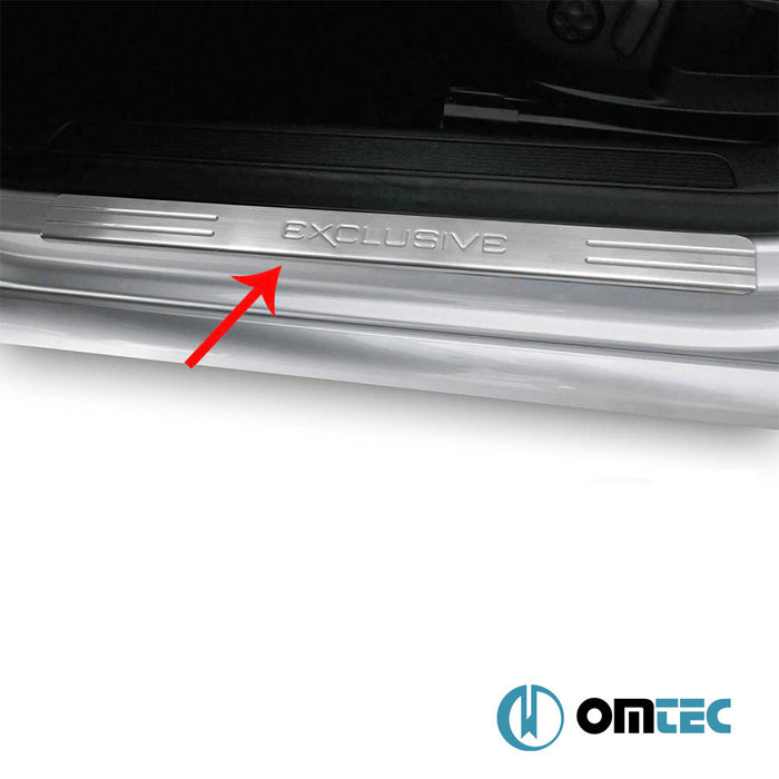 Exclusive Door Sill Cover 4 Pcs. S.Steel (Gloss) - Mini Cooper - HB 3D R56 - (2007 - 2014)