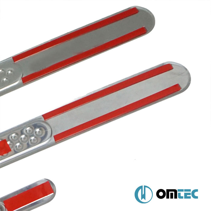 Seuil de porte - Pointsill : Baguettes chromées en inox (Brillant) - 4 pièces - Opel Corsa - HB 5D G2J0 - (2020 - )