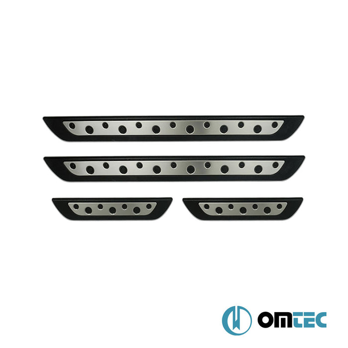 Seuil de porte - Dotsill : Baguettes chromées en inox (Brillant) - 4 pièces - Kia Sportage - SUV SL - (2010 - 2015)