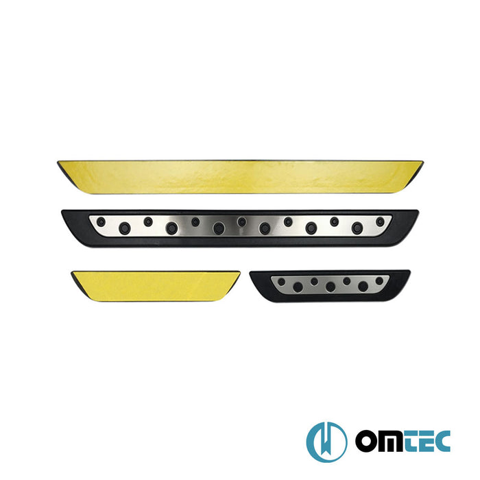 Seuil de porte - Dotsill : Baguettes chromées en inox (Brillant) - 4 pièces - Kia Sportage - SUV SL - (2010 - 2015)
