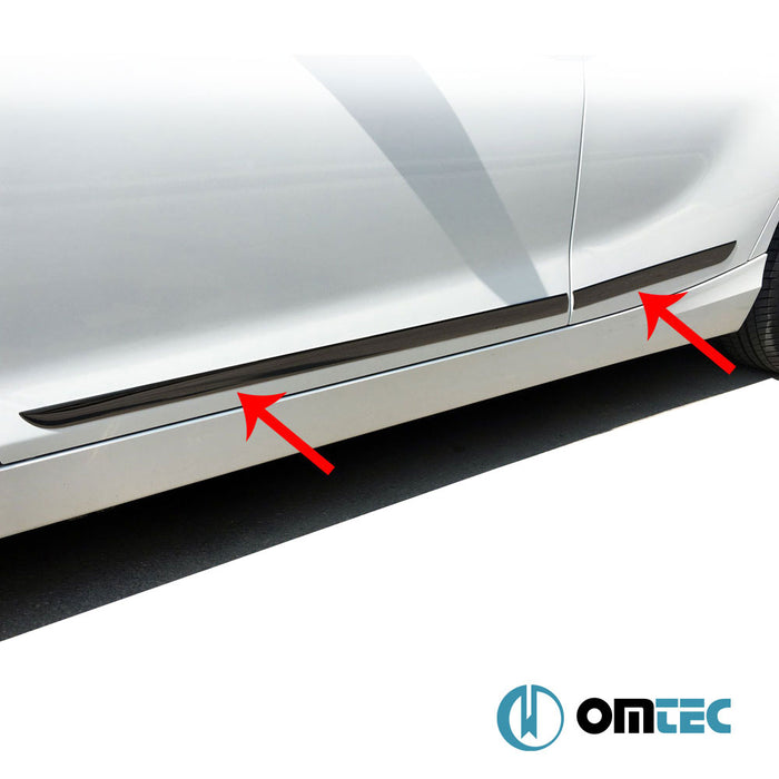 Porte latérale - Baguettes chromées en inox - 4 pièces (Noir) - Opel Antara - SUV L07 - (2007 - 2015)