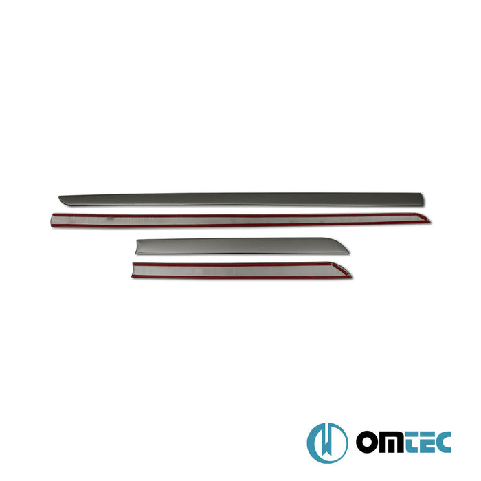 Porte latérale - Baguettes chromées en inox - 4 pièces (Noir) - Opel Antara - SUV L07 - (2007 - 2015)