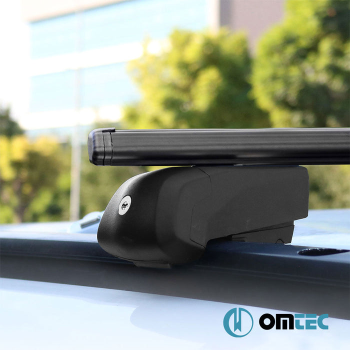 Roof Bar (Boldbar-Beta V2) Black 2 Pcs. Alu. - Audi Q7 - SUV 4L - (2006 - 2015)