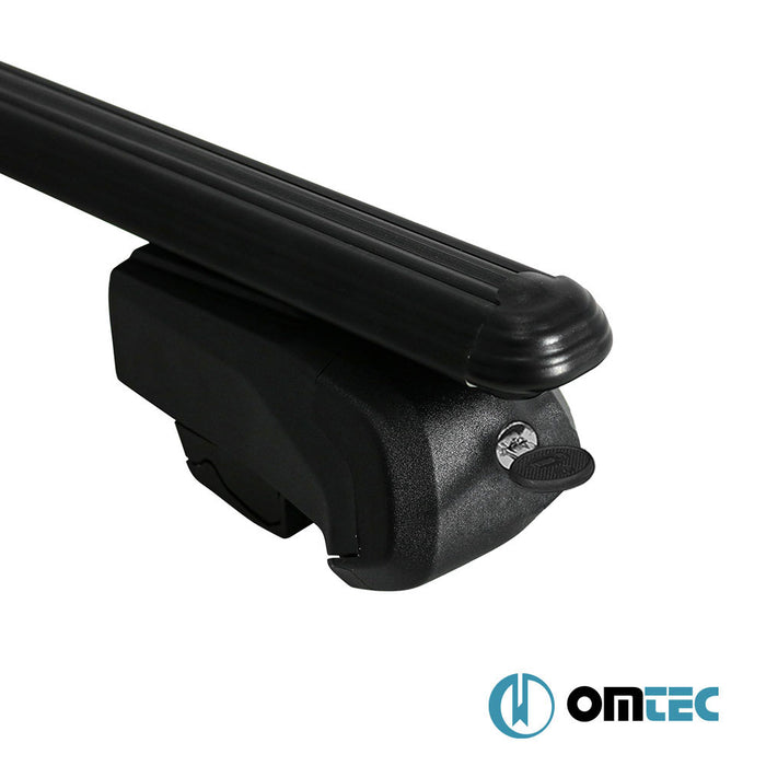 Roof Bar (Boldbar-Beta V2) Black 2 Pcs. Alu. - Audi A3 - HB 5D 8P - (2004 - 2012)