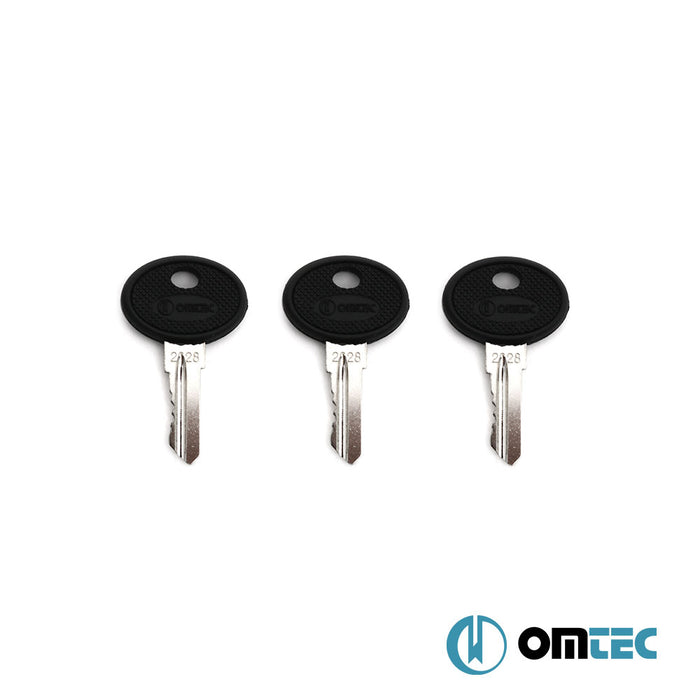 Cross Bar Metal Lock + Key Kit (6 Metal Locks + 6 Rings + 3 Keys) - Universal