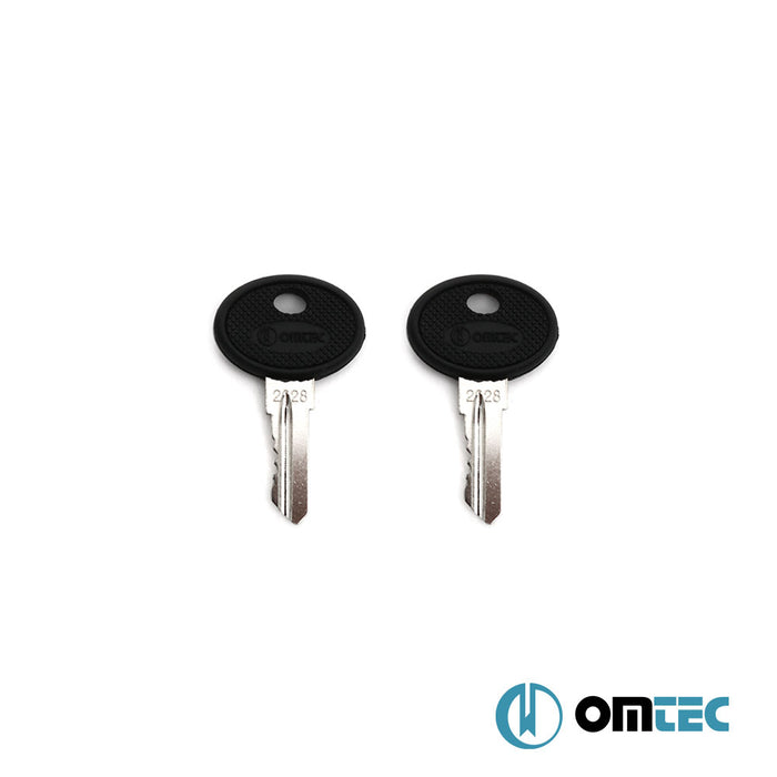 Cross Bar Metal Lock + Key Kit (4 Metal Locks + 4 Rings + 2 Keys) - Universal