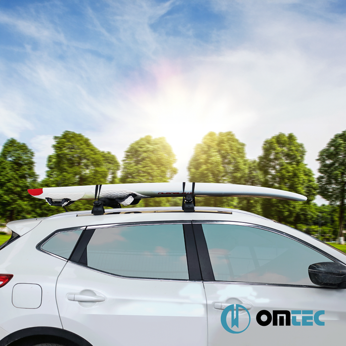 Roof Bar Pad S (48cm-w/o Omac Logo) 2 Pcs. w/Buckle Tie Down Straps (3m) - Universal