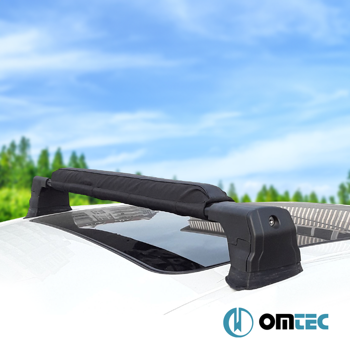 Roof Bar Pad S (48cm-w/o Omac Logo) 2 Pcs. w/Buckle Tie Down Straps (3m) - Universal