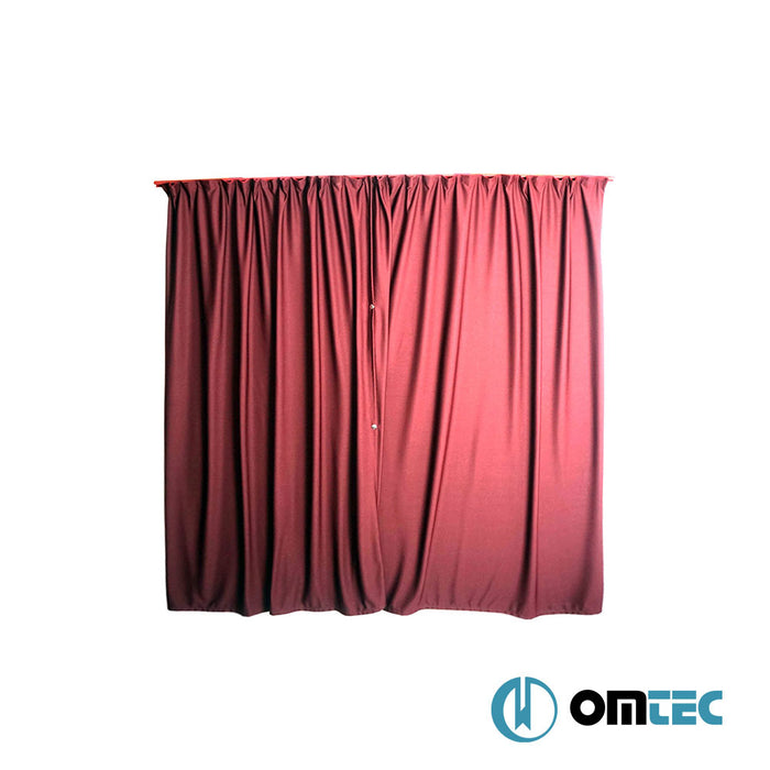 Cabin Separator Red (Rail 180cm/Curtain 130cm) 4 Pcs. - Universal